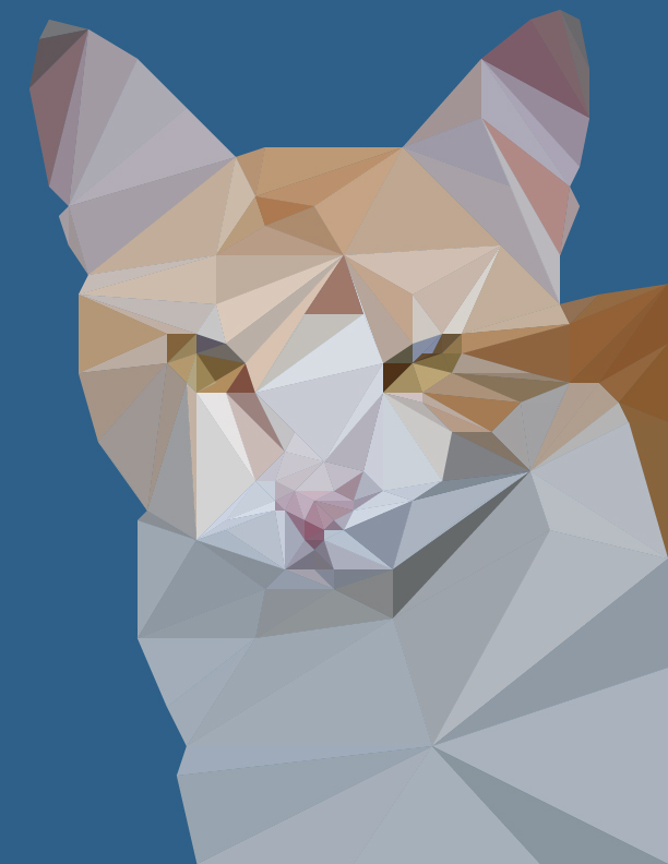 Cat Low Poly Artwork