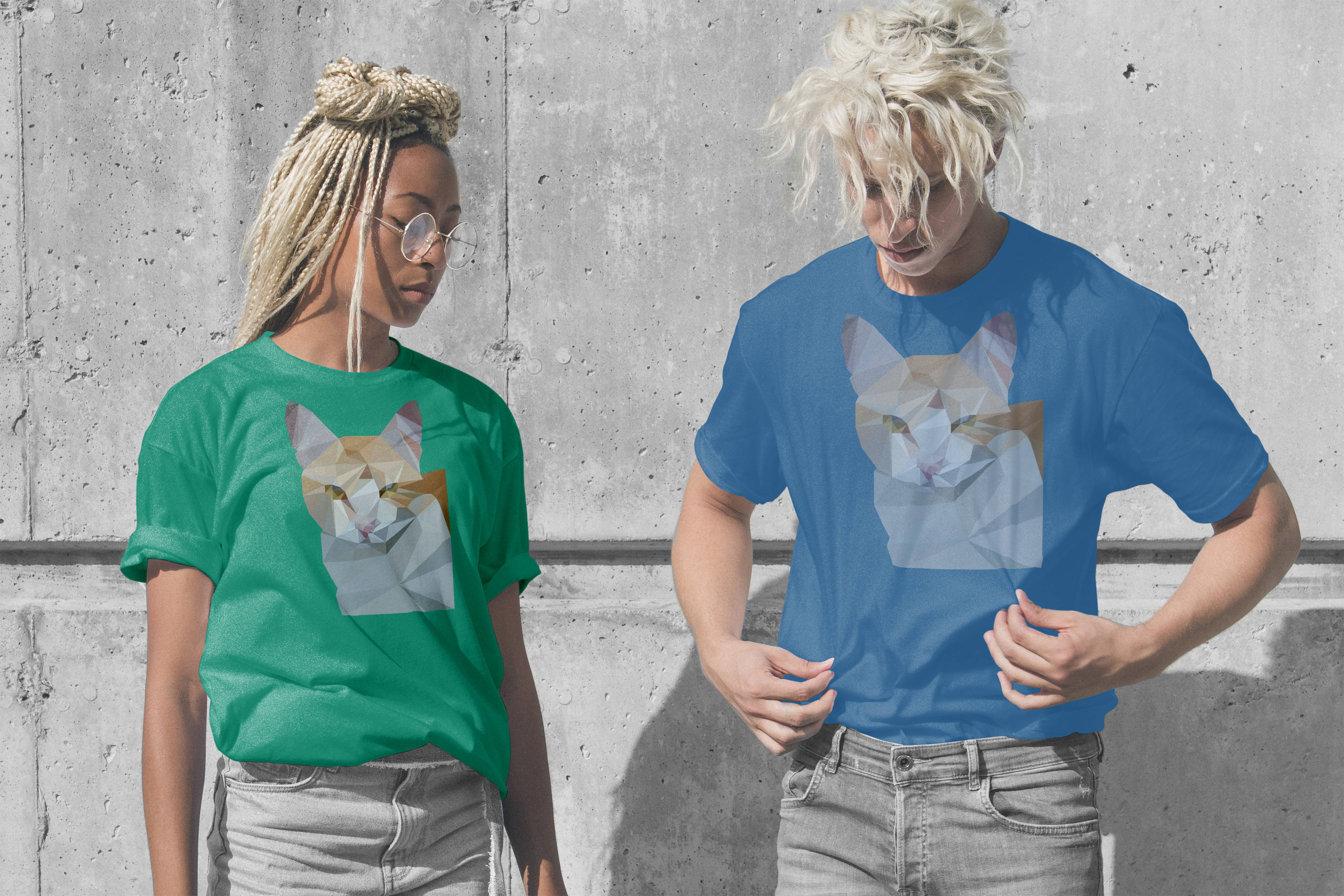 Cat Low Poly T-Shirt