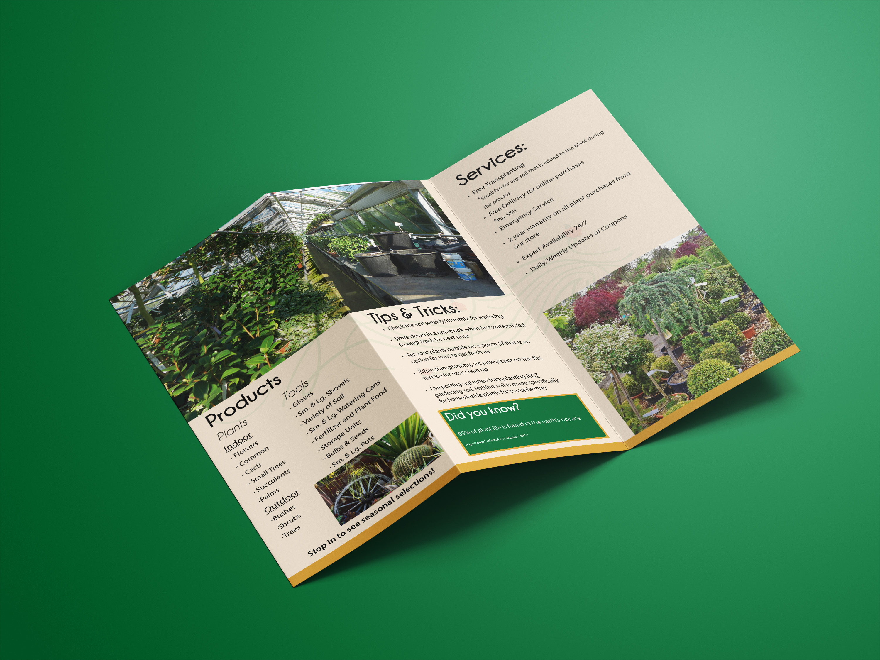 Green Thumb Emporium Brochure Mockup