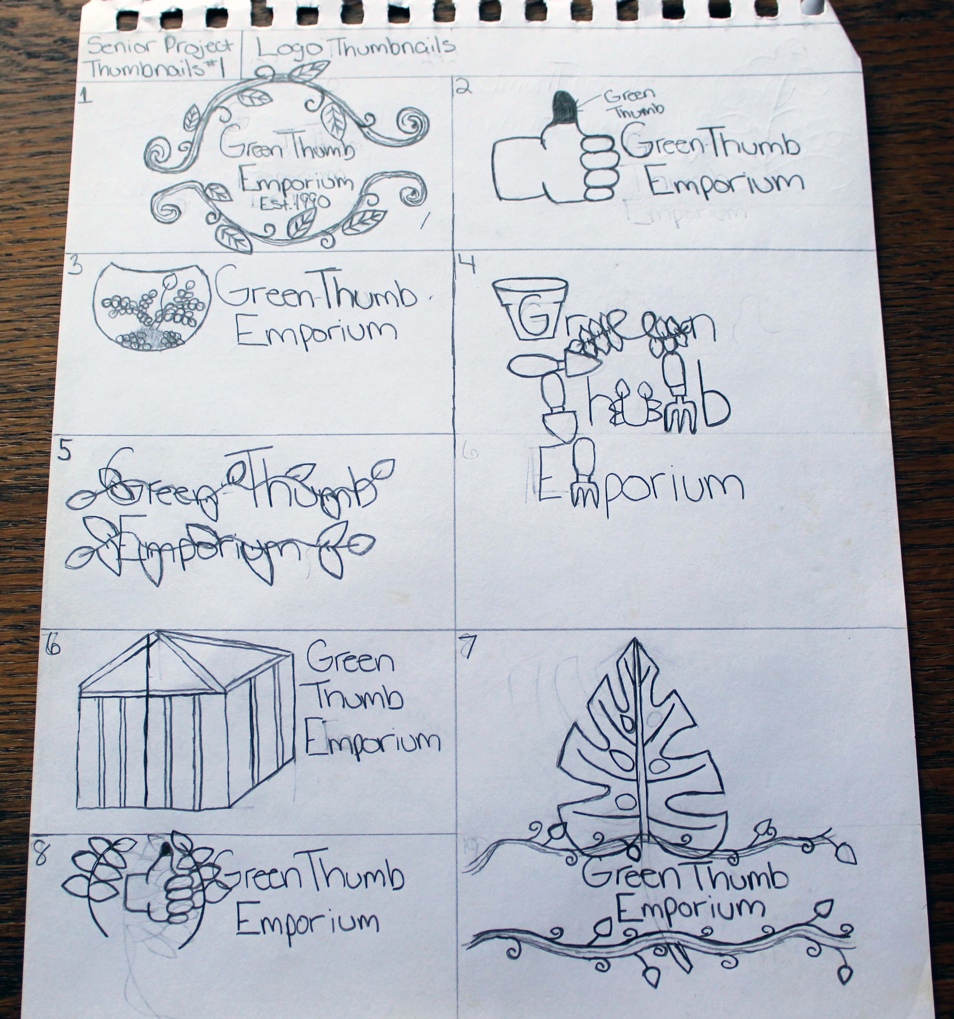 Green Thumb Emporium Logo Thumbnails