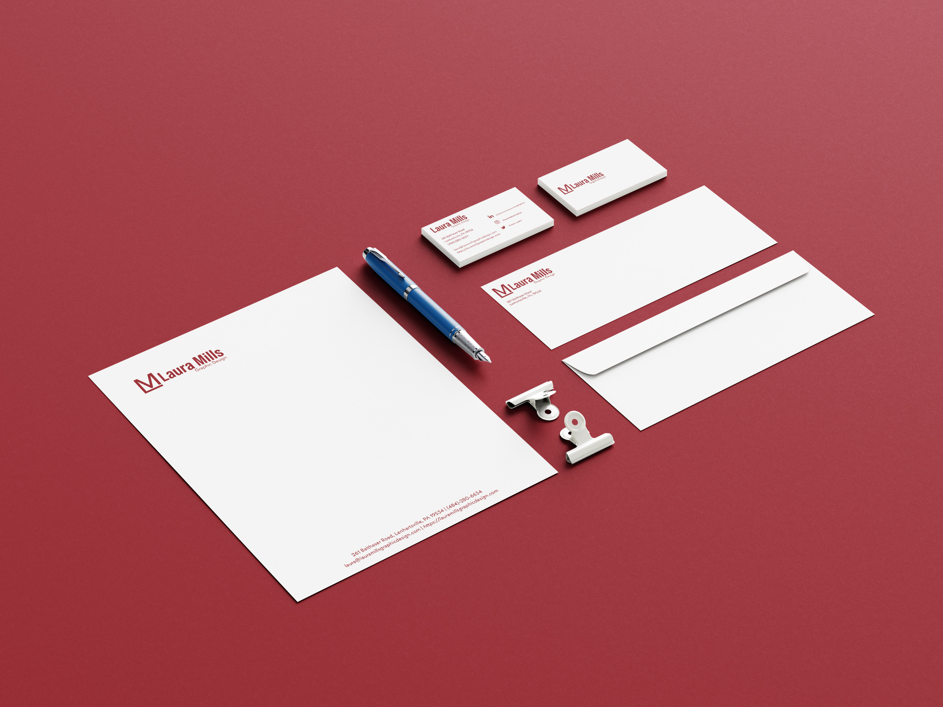 Laura Mills Branding Mockup