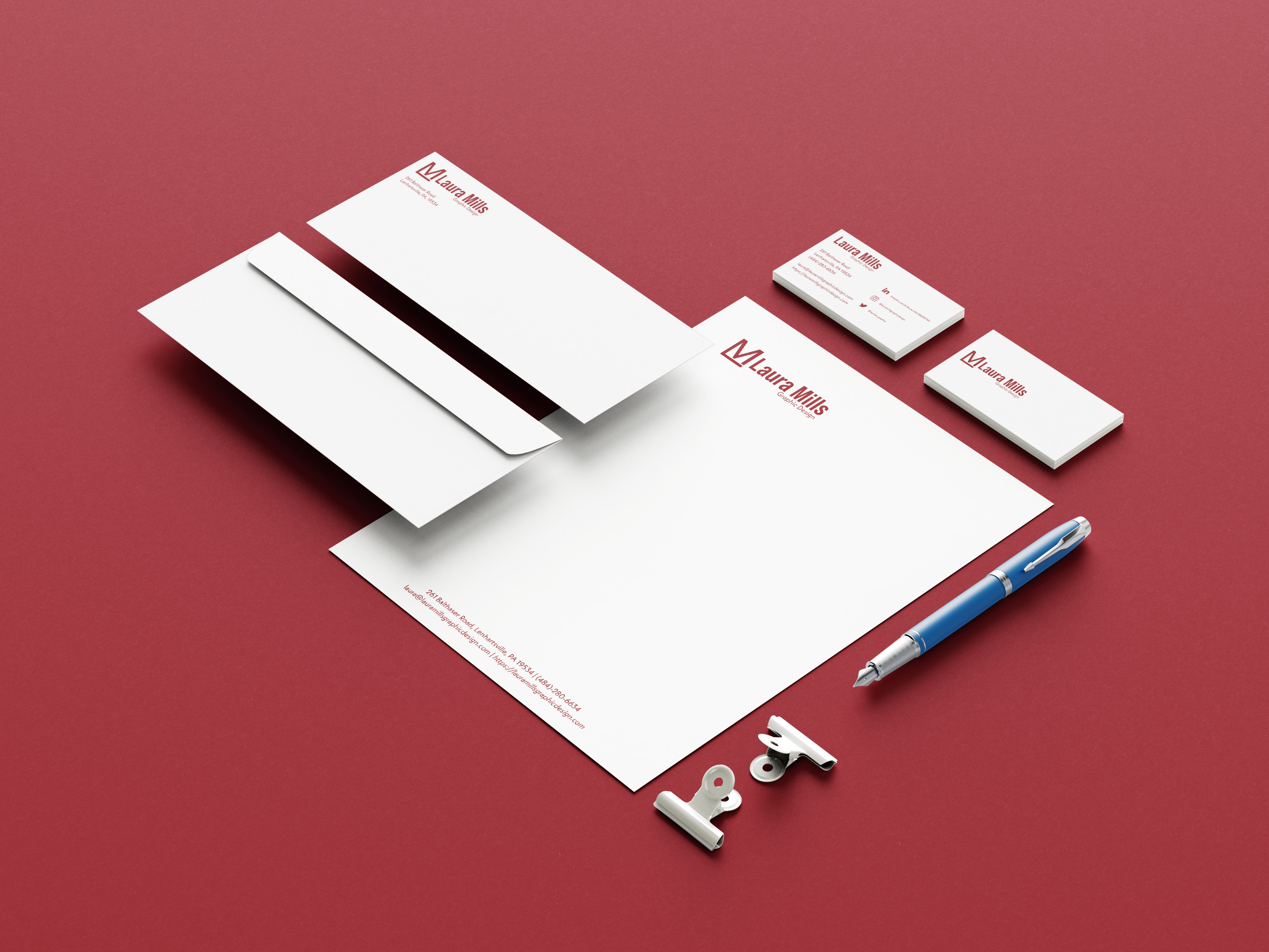 Laura Mills Branding Mockup