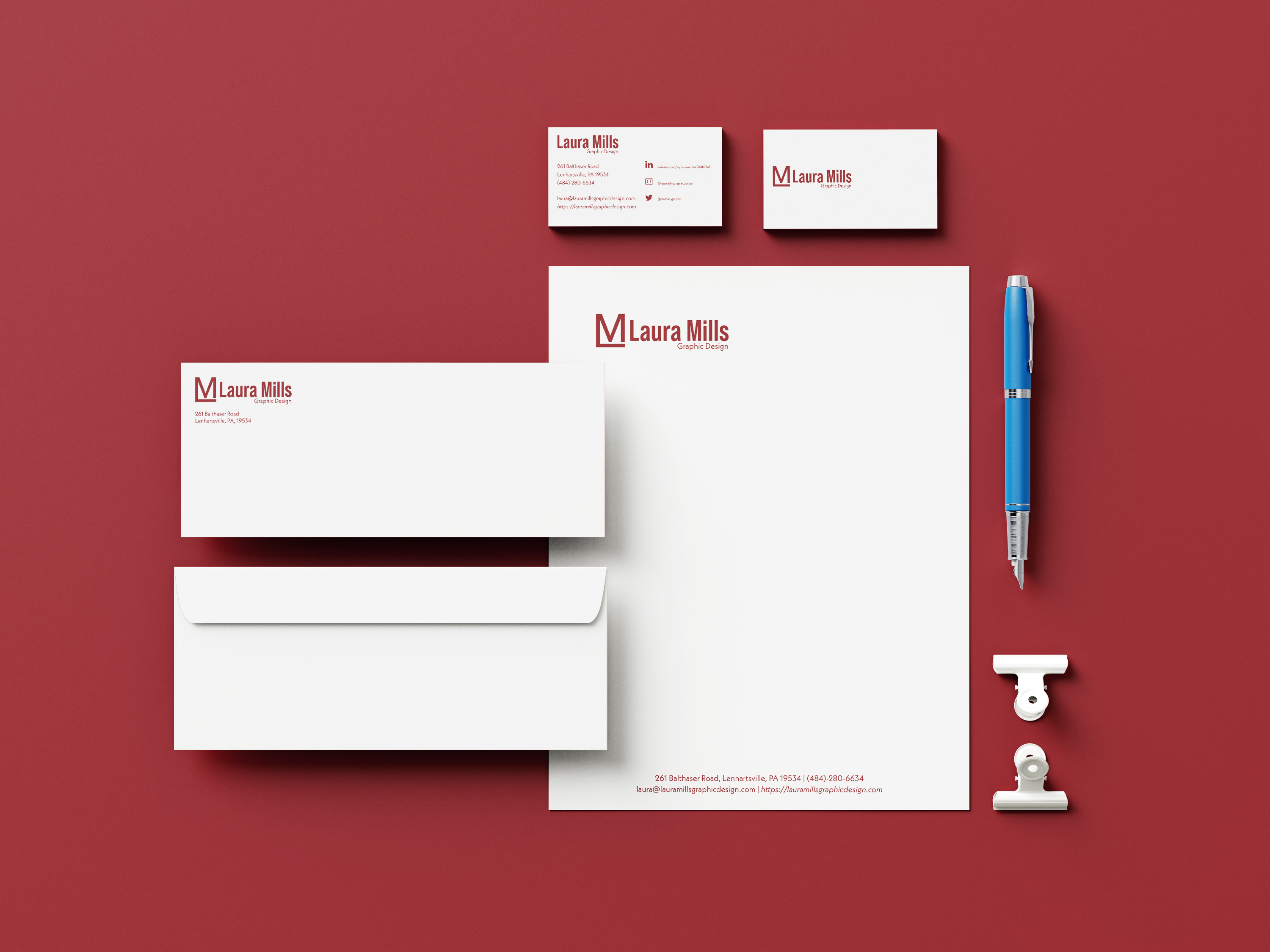 Laura Mills Branding Mockup