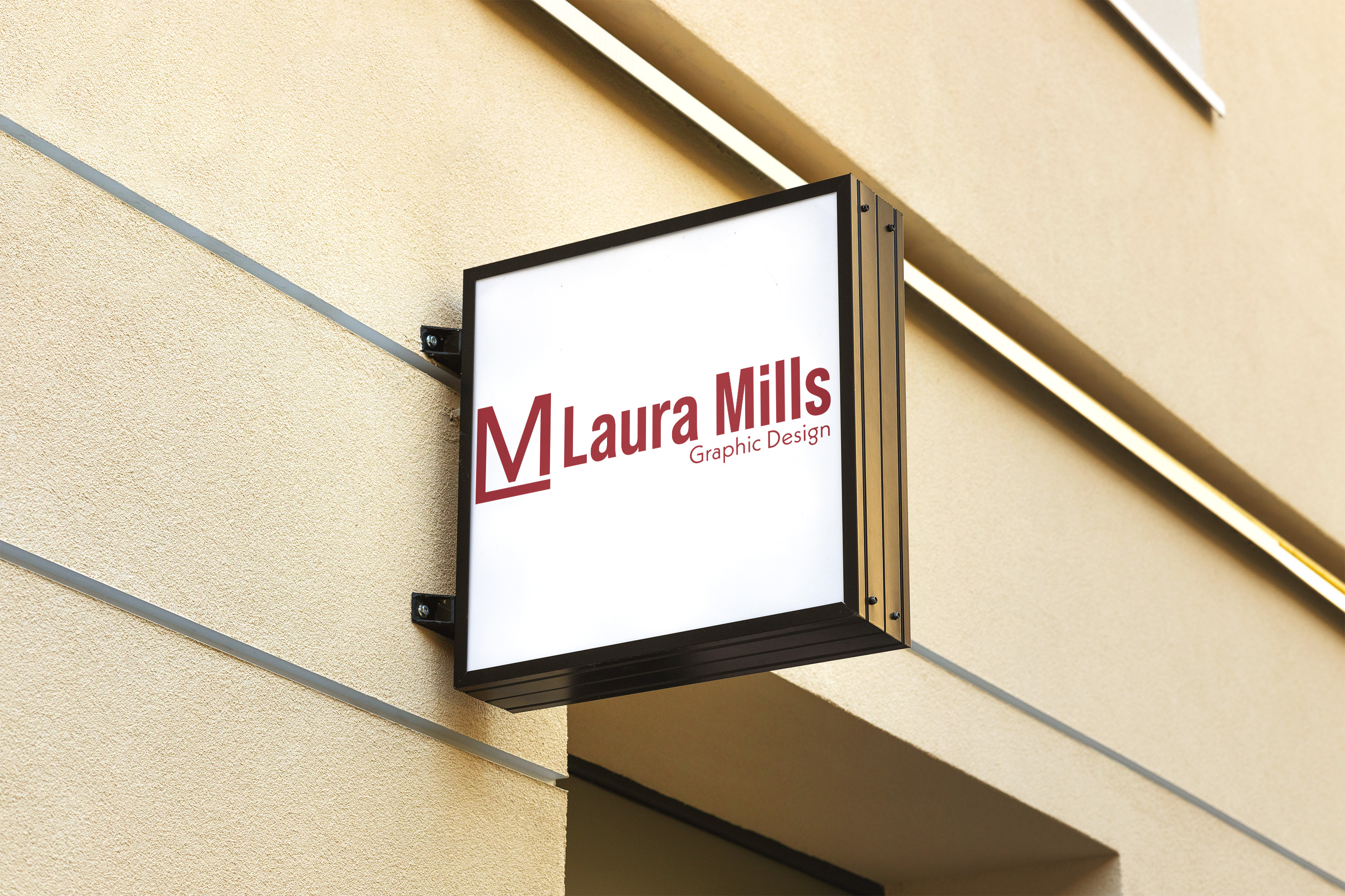 Laura Mills Branding Logo Mockup