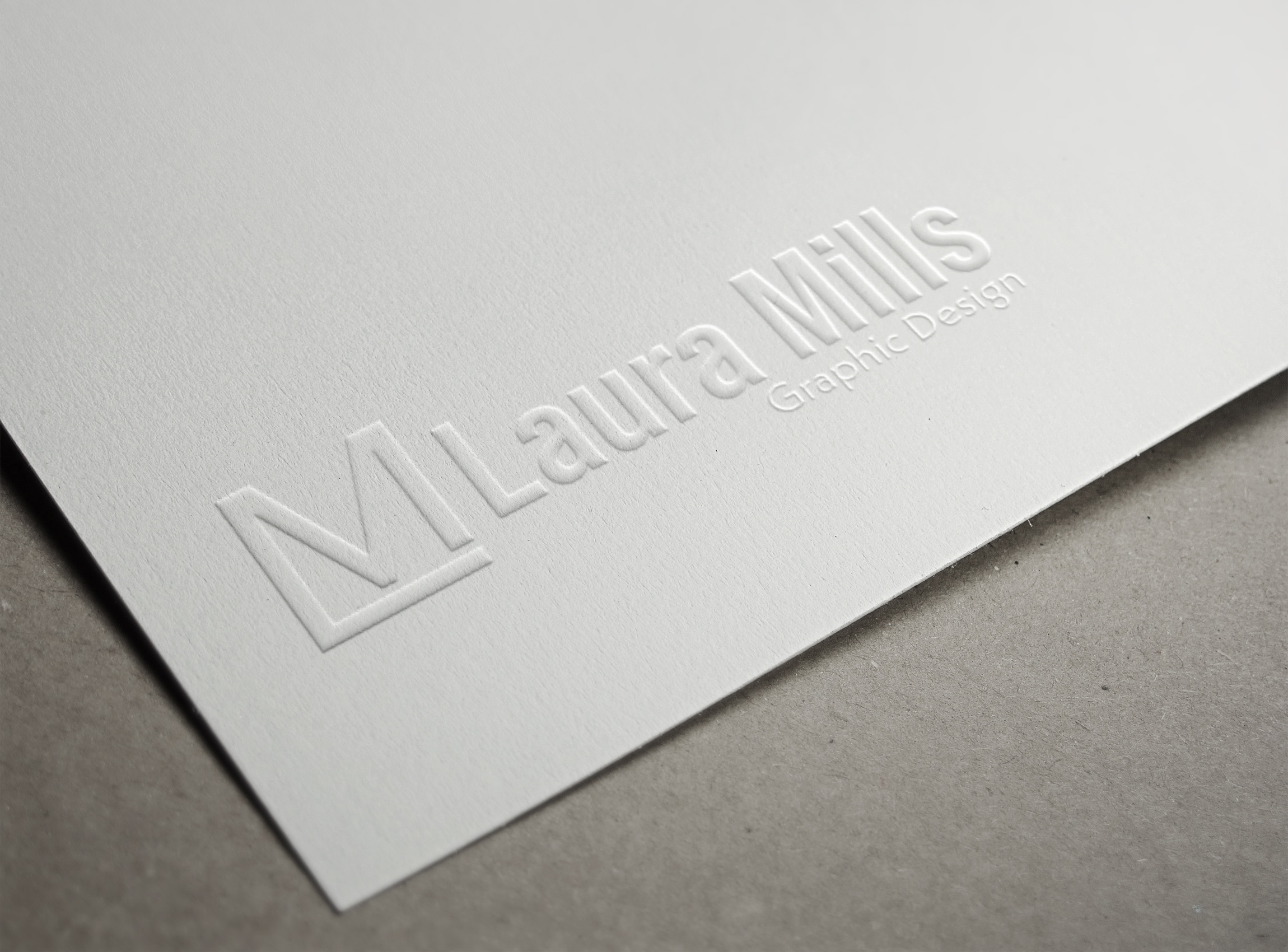 Laura Mills Branding Logo Mockup