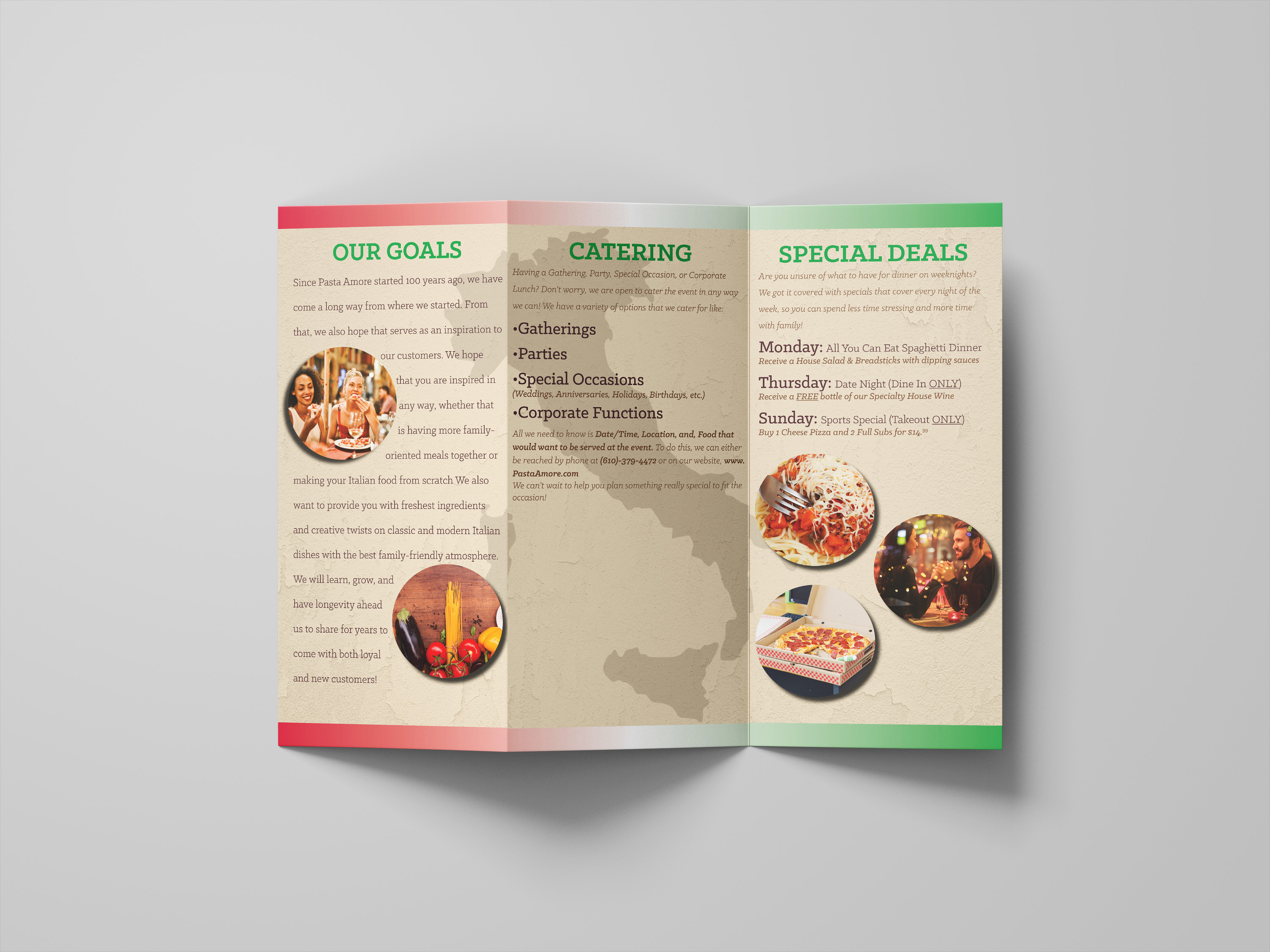 Pasta Amore Brochure