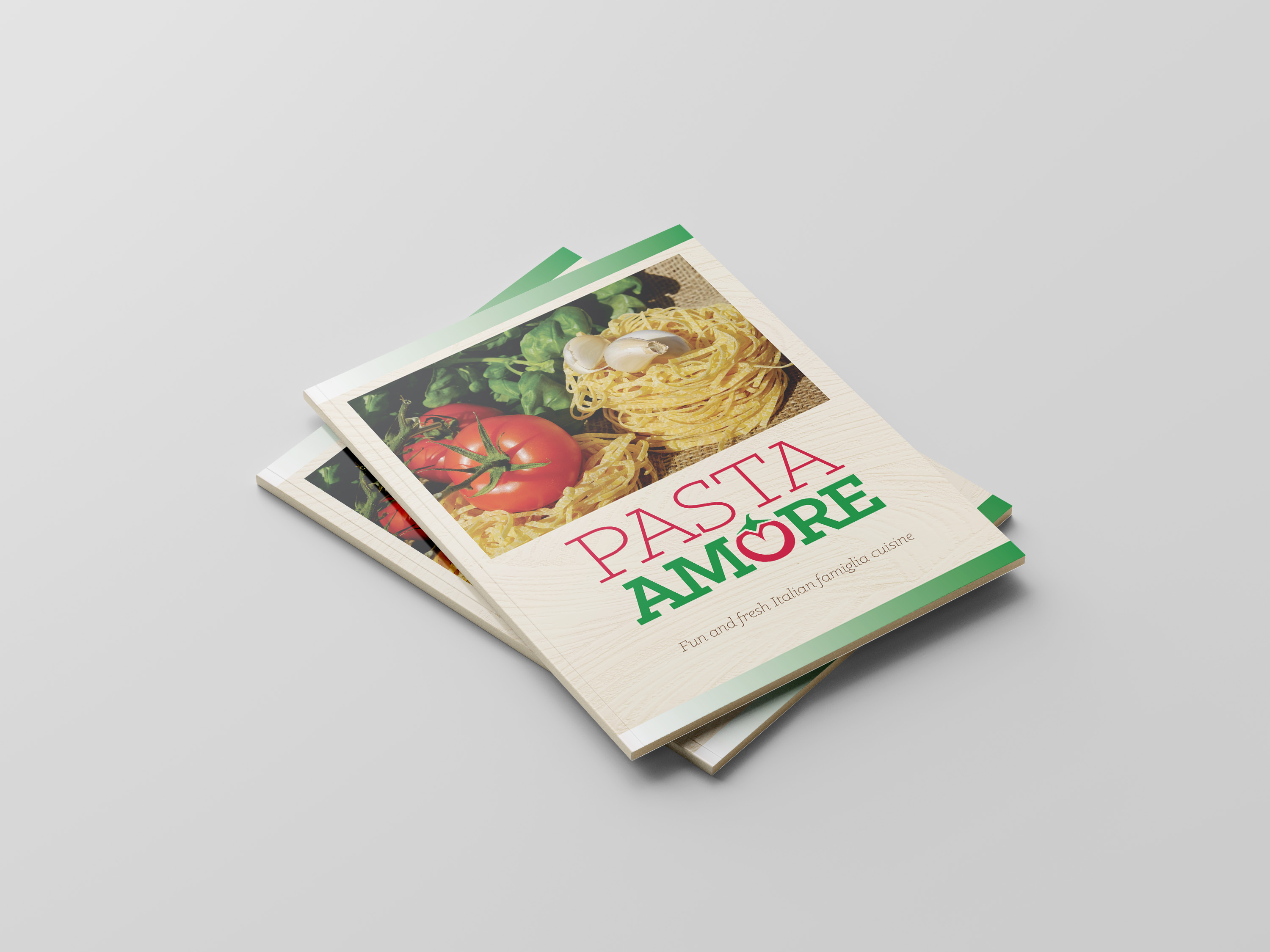 Pasta Amore Menu Mockup