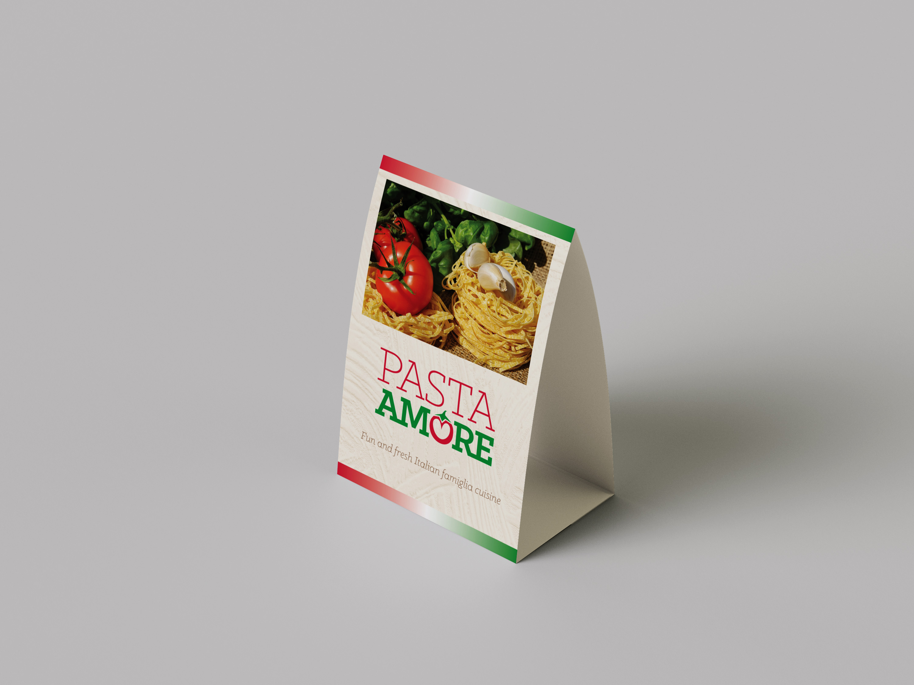 Pasta Amore Table Tent Mockup