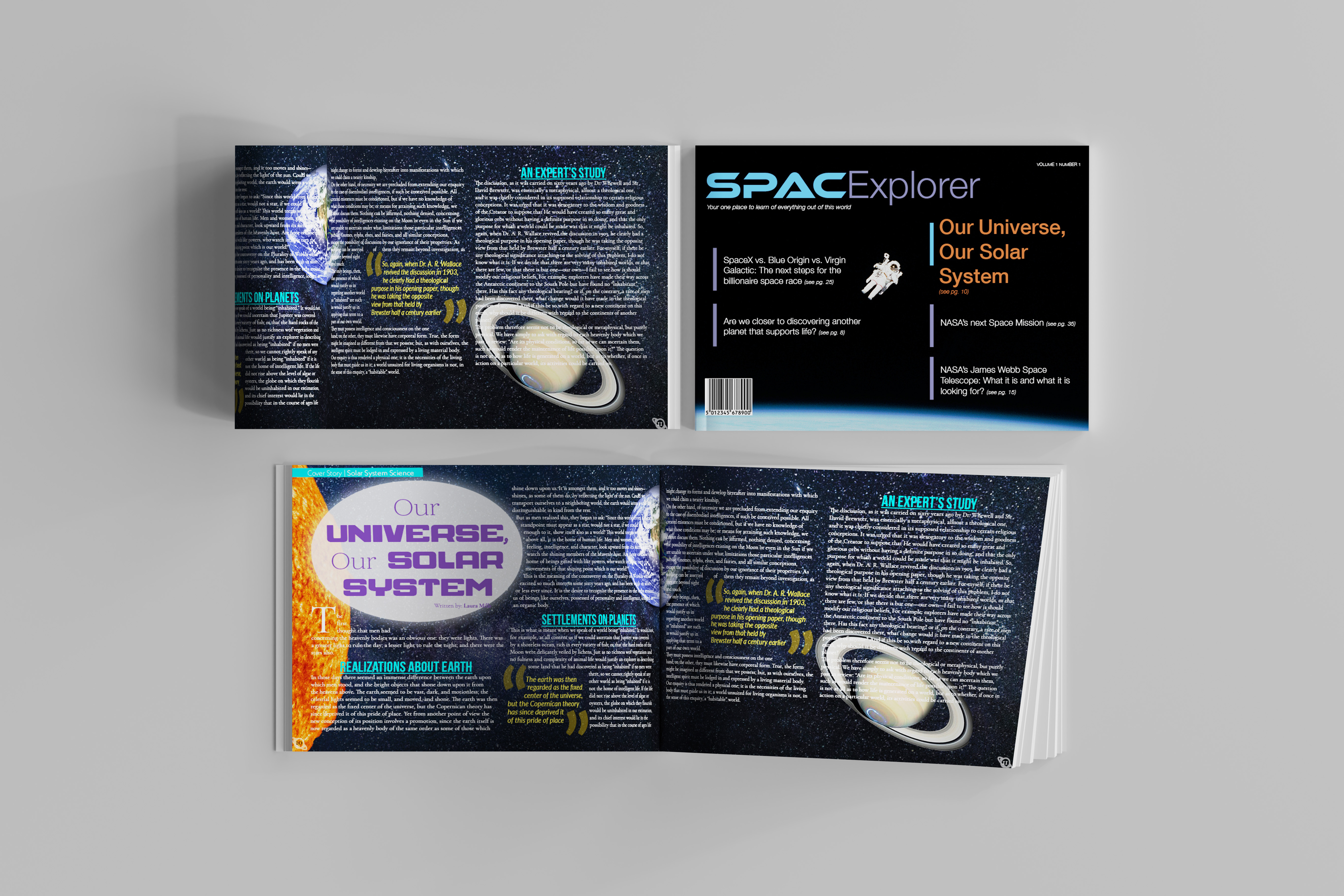 Science Magazine Spread Mockup