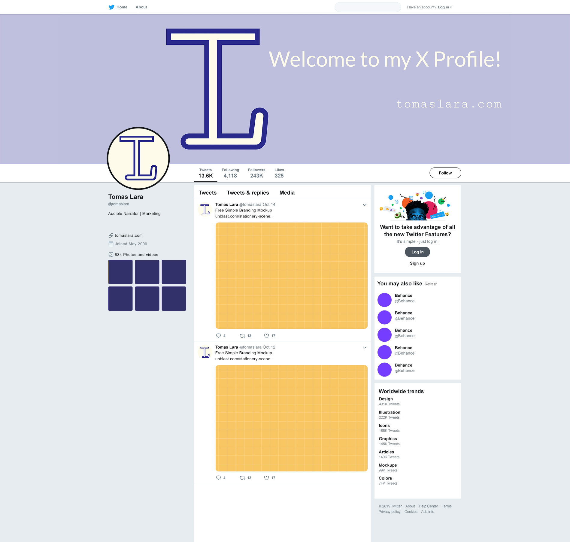 Tomas Lara Twitter/X Banner Mockup