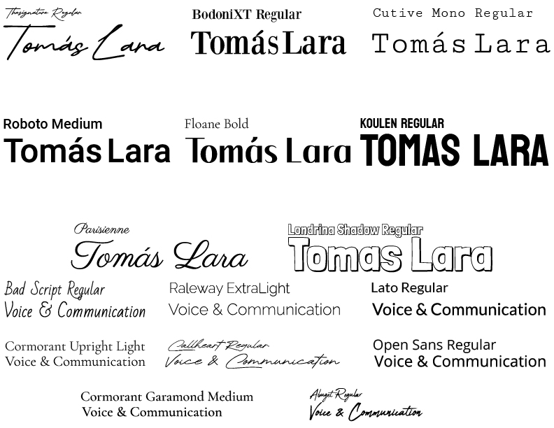 Tomas Lara Typography Study